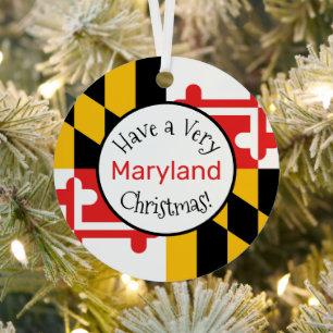 Haben Sie Personalisierten Maryland Christmas Hun Ornament Aus Metall