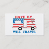 Haben Sie RV reist Amerika Visitenkarte (Rückseite)
