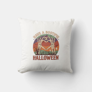 Haben Sie schöne Halloween-Skelett-Hand-Katzen-Sch Kissen