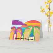 Haben Sie schönen Ferien! Grußkarte Karte (Gelbe Blume)