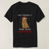 Haben Sie sich ein frohes Doodle Weihnachten Golde T-Shirt (Design vorne)
