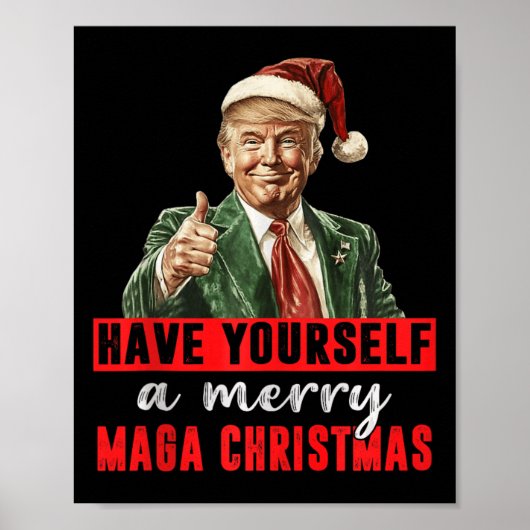 Haben Sie sich ein frohes Weihnachtsfest Trump Chr Poster (Vorne)