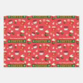 Haben Sie sich ein fröhliches kleines Kaffeehaus Geschenkpapier Set (Vorderseite)