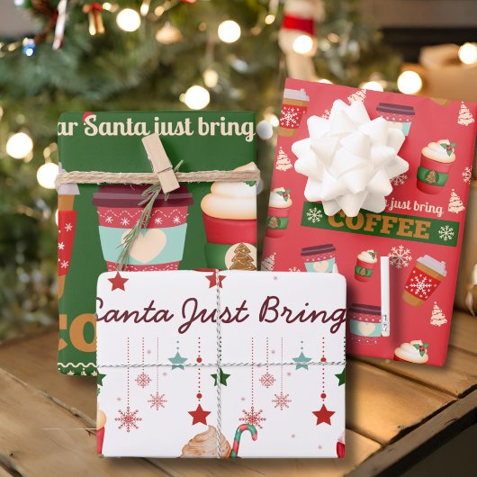 Haben Sie sich ein fröhliches kleines Kaffeehaus Geschenkpapier Set