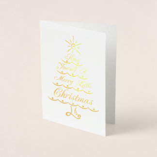 Haben Sie sich ein fröhliches kleines Weihnachtsfe Folienkarte