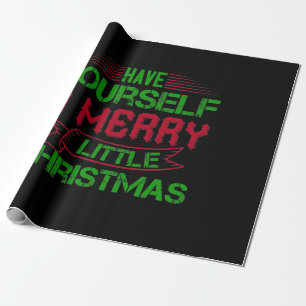 Haben Sie sich ein fröhliches kleines Weihnachtsfe Geschenkpapier