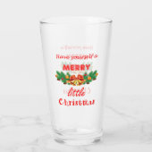 Haben Sie sich ein fröhliches kleines Weihnachtsfe Glas (Rückseite)