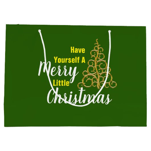 Haben Sie sich ein fröhliches kleines Weihnachtsfe Große Geschenktüte (Rückseite)