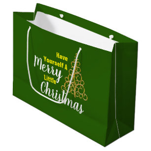 Haben Sie sich ein fröhliches kleines Weihnachtsfe Große Geschenktüte