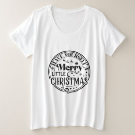 Haben Sie sich ein fröhliches kleines Weihnachtsfe Große Größe T-Shirt