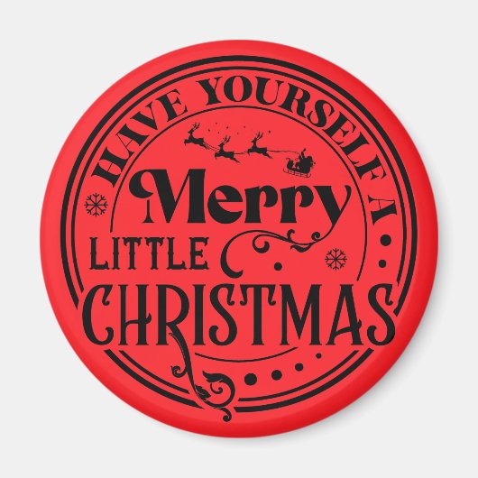 Haben Sie sich ein fröhliches kleines Weihnachtsfe Magnet (Vorne)