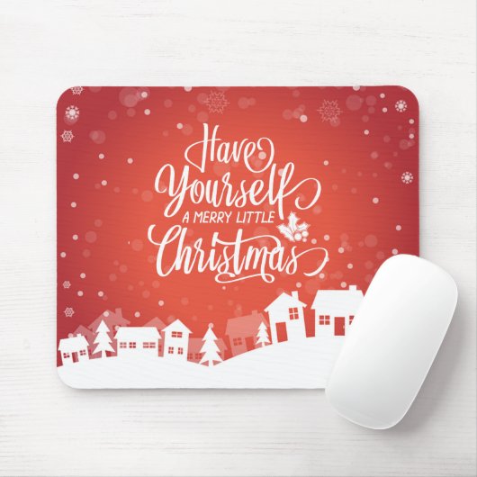 Haben Sie sich ein fröhliches kleines Weihnachtsfe Mousepad (Mit Mouse)