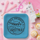 Haben Sie sich ein fröhliches kleines Weihnachtsfe Pappteller (Party)