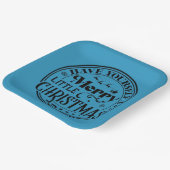 Haben Sie sich ein fröhliches kleines Weihnachtsfe Pappteller (Gewinkelt)