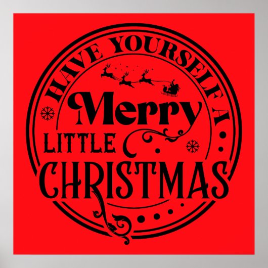 Haben Sie sich ein fröhliches kleines Weihnachtsfe Poster (Vorne)