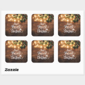 Haben Sie sich ein fröhliches kleines Weihnachtsfe Quadratischer Aufkleber (Blatt)