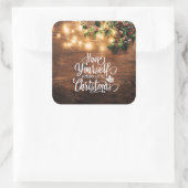 Haben Sie sich ein fröhliches kleines Weihnachtsfe Quadratischer Aufkleber (Tasche)