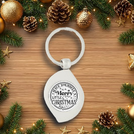 Haben Sie sich ein fröhliches kleines Weihnachtsfe Schlüsselanhänger