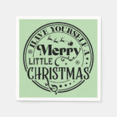 Haben Sie sich ein fröhliches kleines Weihnachtsfe Serviette (Vorderseite)