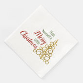 Haben Sie sich ein fröhliches kleines Weihnachtsli Serviette (Ecke)