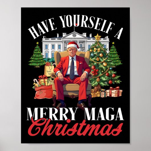 Haben Sie sich ein fröhliches Mega-Weihnachtsmann- Poster (Vorne)