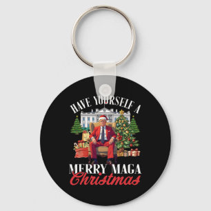 Haben Sie sich ein fröhliches Mega-Weihnachtsmann- Schlüsselanhänger