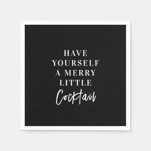 Haben Sie sich ein gemütliches schwarzes Cocktail- Serviette (Vorderseite)