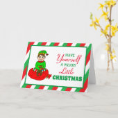 Haben Sie sich ein gemütliches Weihnachtsgefühl Karte (Gelbe Blume)