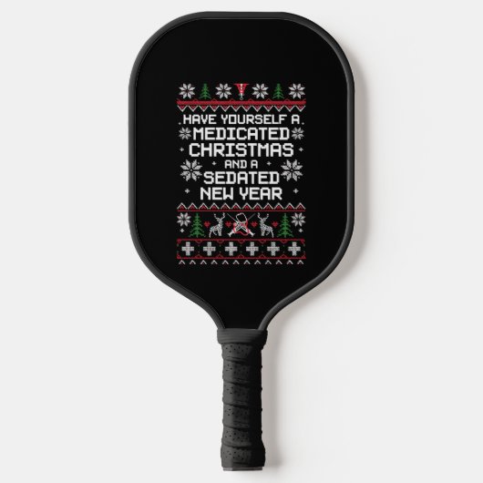 Haben Sie sich ein gepflegtes Weihnachten und eine Pickleball Schläger (Vorderseite)