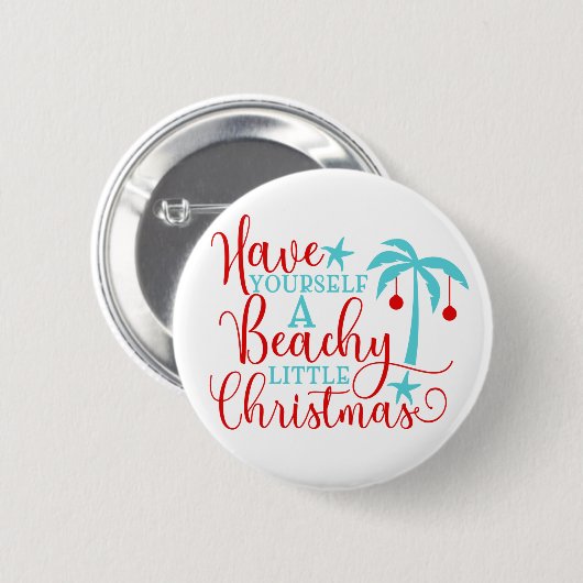 Haben Sie sich ein kleines Weihnachtsfest am Stran Button (Vorne & Hinten)