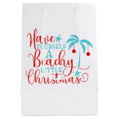 Haben Sie sich ein kleines Weihnachtsfest am Stran Mittlere Geschenktüte (Rückseite)