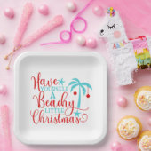 Haben Sie sich ein kleines Weihnachtsfest am Stran Pappteller (Party)