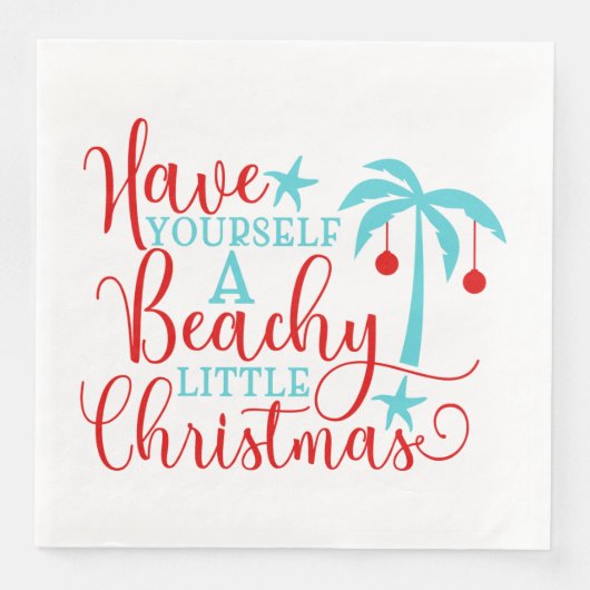 Haben Sie sich ein kleines Weihnachtsfest am Stran Serviette (Vorderseite)