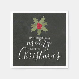 Haben Sie sich eine fröhliche kleine Weihnachtsfei Serviette