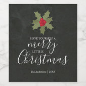 Haben Sie sich eine fröhliche kleine Weihnachtsfei Weinetikett (Einzelnes Label)