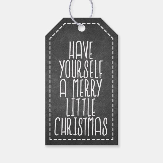 Haben Sie sich eine fröhliche kleine Weihnachtskla Geschenkanhänger (Vorderseite)