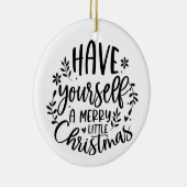 Haben Sie sich eine fröhliche, kleine Weihnachtsmo Keramik Ornament (Rechts)