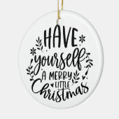 Haben Sie sich eine fröhliche, kleine Weihnachtsmo Keramik Ornament (Links)