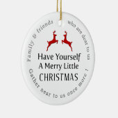 Haben Sie sich eine fröhliche kleine Weihnachtsred Keramik Ornament (Rechts)