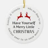 Haben Sie sich eine fröhliche kleine Weihnachtsred Keramik Ornament (Vorne)