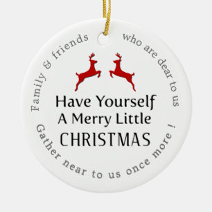 Haben Sie sich eine fröhliche kleine Weihnachtsred Keramik Ornament