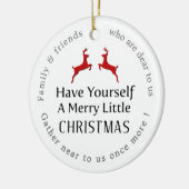 Haben Sie sich eine fröhliche kleine Weihnachtsred Keramik Ornament (Links)