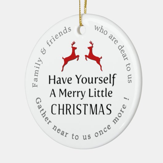 Haben Sie sich eine fröhliche kleine Weihnachtsred Keramik Ornament (Links)