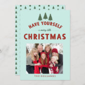 Haben Sie sich eine fröhliche Weihnachtskarte? Einladung (Vorne/Hinten)