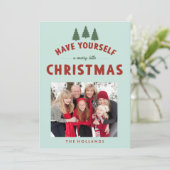 Haben Sie sich eine fröhliche Weihnachtskarte? Einladung (Stehend Vorderseite)