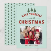 Haben Sie sich eine fröhliche Weihnachtskarte? Einladung (Vorne/Hinten)