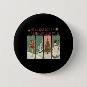 Haben Sie sich eine fröhliche Weihnachtsschneezene Button