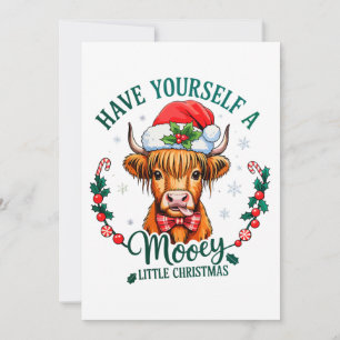 Haben Sie sich eine lustige kleine Weihnachtskuh N Feiertagskarte