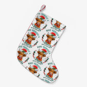 Haben Sie sich eine lustige kleine Weihnachtskuh N Kleiner Weihnachtsstrumpf (Vorderansicht (hängend))