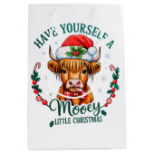 Haben Sie sich eine lustige kleine Weihnachtskuh N Mittlere Geschenktüte (Vorderseite)